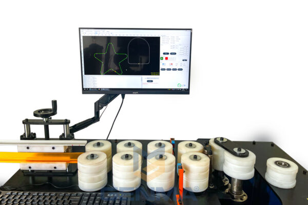Máy uốn viền gương khung tranh nhôm 2 chiều CNC Faster Máy uốn viền gương khung tranh nhôm 2 chiều CNC Faster